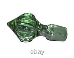 Vtg Tiara Glass 9 Pc Chantilly Green Decanter Genie Bottle Set Indiana Tray MORE