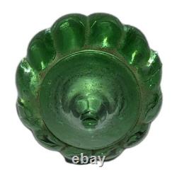 Vtg Tiara Glass 9 Pc Chantilly Green Decanter Genie Bottle Set Indiana Tray MORE