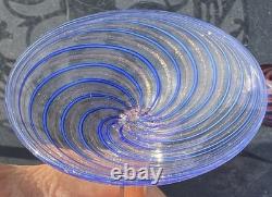 Vtg Venetian Murano 2 oz Wine Glasses Twist & Gold Adventurine Stems Set of 3