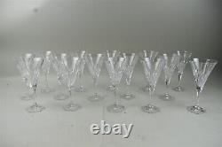 Vtg Villeroy & Boch Serenade Wine Water Glasses Set 15 Clear Cut Crystal 8.25