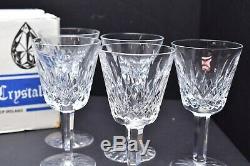 Vtg Waterford Crystal Lismore Claret Wine Water Set 5 Glasses Original Box