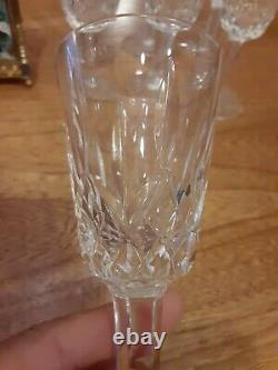 Vtg Waterford Lismore Irish Cut Claret Wine Glass Set Of 7