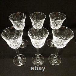 Vtg Wine Water Crystal Glass Goblets Lot (Set 6) M