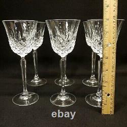 Vtg Wine Water Crystal Glass Goblets Lot (Set 6) M