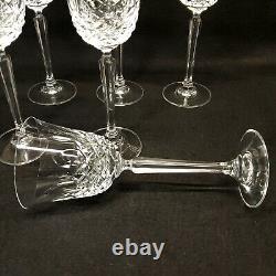 Vtg Wine Water Crystal Glass Goblets Lot (Set 6) M