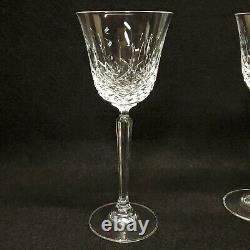 Vtg Wine Water Crystal Glass Goblets Lot (Set 6) M