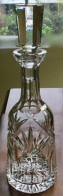 WATERFORD 13 Tall Crystal ASHLING WINE DECANTER Cut Fans, Foliage & Panels VTG