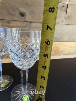 WATERFORD COMERAGH CLARET Wine GLASSES 6.5 Set of 6 IrelandVintageEUC