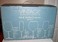 Waterford By Marquis Vintage Tasting Collection For 2 Box Set Of 8 Wine Glasses