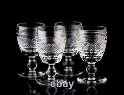 Waterford Cashel Port Wine Glasses Set of 4 Elegant Vintage Crystal Signed