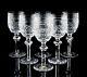 Waterford Castletown Claret Wine Glasses Set of 6 Vintage Crystal Signed
