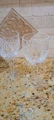 Waterford Clear Crystal vintage NEW wine glasses Ireland set of 4 MINT