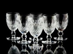 Waterford Colleen Short Stem White Wine Glasses 4 oz. Set of 6 Vintage Crystal