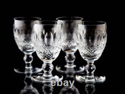 Waterford Colleen White Wine Glasses Set of 4 Elegant Vintage Crystal Signed
