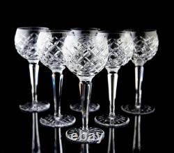Waterford Comeragh Hock Wine Glasses Set of 6 Elegant Vintage Crystal Signed