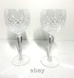 Waterford Crystal ALANA Hock Wine Glasses Vintage Set of 2