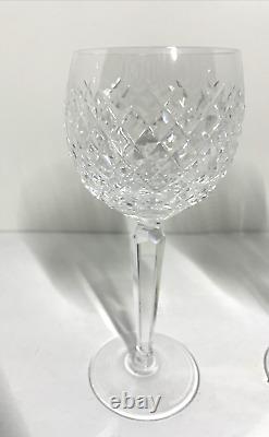 Waterford Crystal ALANA Hock Wine Glasses Vintage Set of 2
