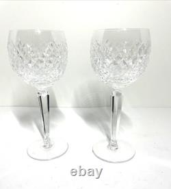 Waterford Crystal ALANA Hock Wine Glasses Vintage Set of 2