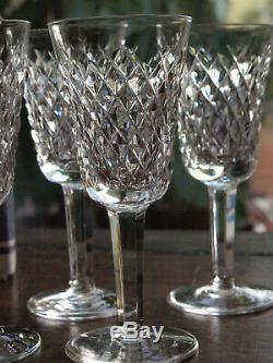 Waterford Crystal Alana Sherry Glasses Set of 6 Vintage Mint Original Box