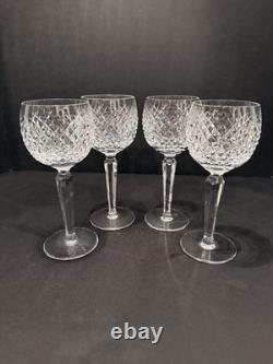 Waterford Crystal Alana Vintage Wine Hock Glasses 7 3/8 Set of 4