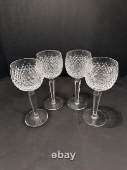 Waterford Crystal Alana Vintage Wine Hock Glasses 7 3/8 Set of 4