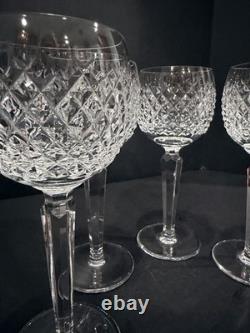 Waterford Crystal Alana Vintage Wine Hock Glasses 7 3/8 Set of 4