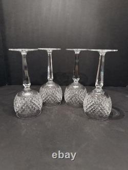 Waterford Crystal Alana Vintage Wine Hock Glasses 7 3/8 Set of 4