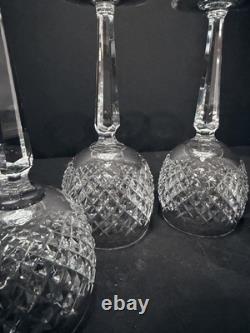 Waterford Crystal Alana Vintage Wine Hock Glasses 7 3/8 Set of 4