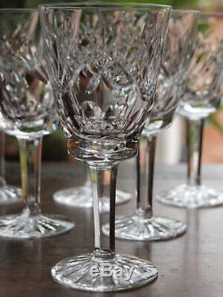 Waterford Crystal Ashling White Wine Glasses Set of 6 Vintage