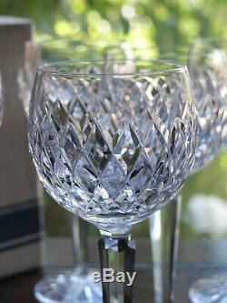 Waterford Crystal Boyne Hock Wine Glasses Set Of 6 Vintage in Box