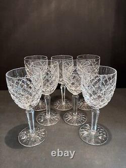 Waterford Crystal COMERAGH Vintage Wine Goblets Set of 7 6 3/8 Ireland Made