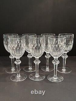 Waterford Crystal CURRAGHMORE Vintage Claret Wine Glasses 7 1/8 Set of 7
