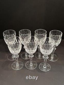 Waterford Crystal CURRAGHMORE Vintage Claret Wine Glasses 7 1/8 Set of 7