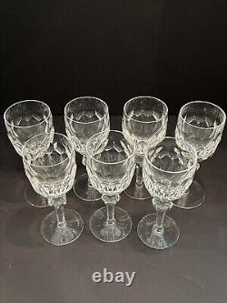 Waterford Crystal CURRAGHMORE Vintage Claret Wine Glasses 7 1/8 Set of 7