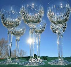 Waterford Crystal Carina Wine Hocks Vintage Irish Cut Glass Complete Set 6 Stems