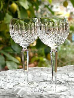 Waterford Crystal Colleen Hock Wine Glass Pair Vintage Mint made in Ireland