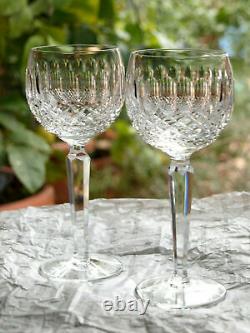 Waterford Crystal Colleen Hock Wine Glass Pair Vintage Mint made in Ireland