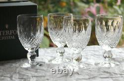 Waterford Crystal Colleen White Wine Glass Set of 4 Vintage Mint in Box