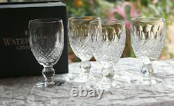 Waterford Crystal Colleen White Wine Glass Set of 4 Vintage Mint in Box