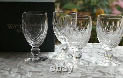 Waterford Crystal Colleen White Wine Glass Set of 4 Vintage Mint in Box