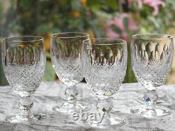 Waterford Crystal Colleen White Wine Glass Set of 4 Vintage Mint in Box