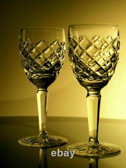 Waterford Crystal Comeragh White Wine Glass Set of 2 Vintage Mint