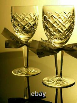 Waterford Crystal Comeragh White Wine Glass Set of 2 Vintage Mint