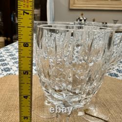 Waterford Crystal Kildare Claret Wine Glass Stemware Set of 4 Stamped Vintage
