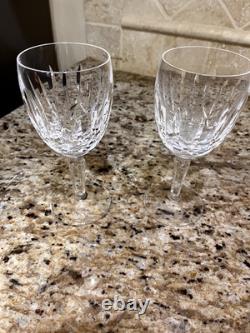 Waterford Crystal Kildare Water Goblet Glasses Set of 2 Vintage (Retired)