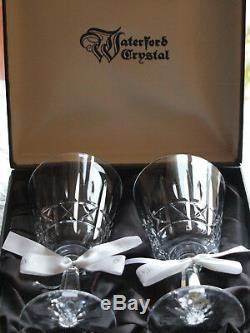 Waterford Crystal Kylemore Goblet Glass Pair Vintage Mint Made in Ireland
