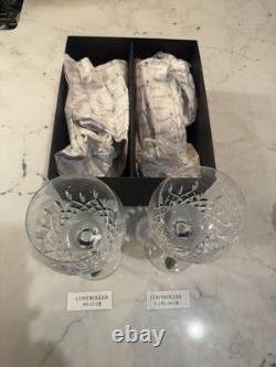 Waterford Crystal LISMORE ESSENCE Balloon Wine Glass Pair New in Original Box