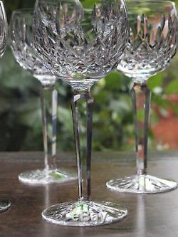 Waterford Crystal Lismore Hock Wine Glass Set of 6 Vintage Ireland