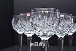Waterford Crystal Lismore Pattern SET 6 VTG Wine Hocks Goblets Glasses IN BOX
