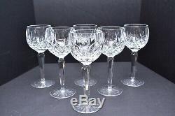 Waterford Crystal Lismore Pattern SET 6 VTG Wine Hocks Goblets Glasses IN BOX